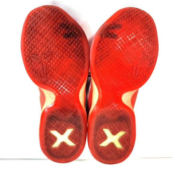 2015 Nike Kobe 10 X MAJORS Hot Lava Crimson Sneaker 705317-616 Mens Size 9 - Picture 6 of 16